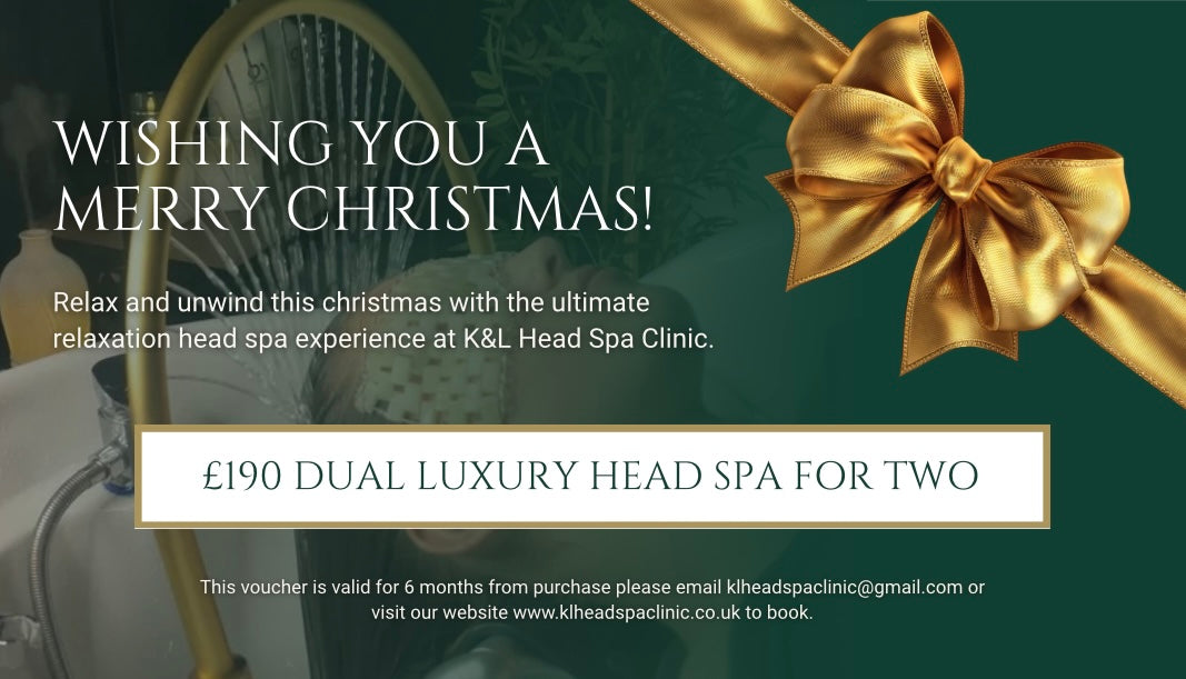 £190 Dual Luxury Head Spa two digital Christmas gift voucher