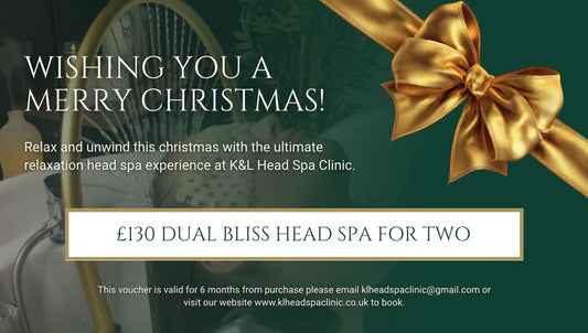 £130 Dual Bliss Head Spa For Two Digital Christmas Gift Voucher